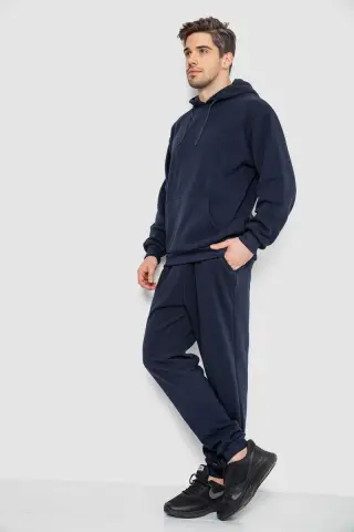 Спортивний костюм чоловічий на флісі, колір темно-синій, 244R9142