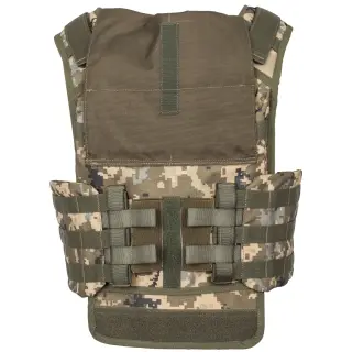 Плитоноска тактична з підсумками MOLLE MM-14 (піксель ЗСУ)