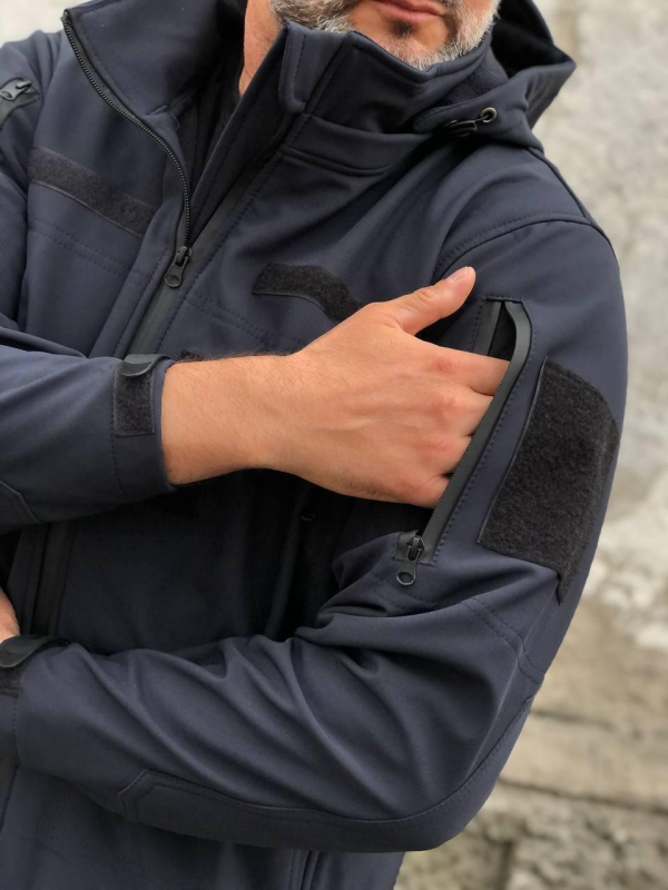 Куртка тактична синя Soft-Shell ДСНС демісезон