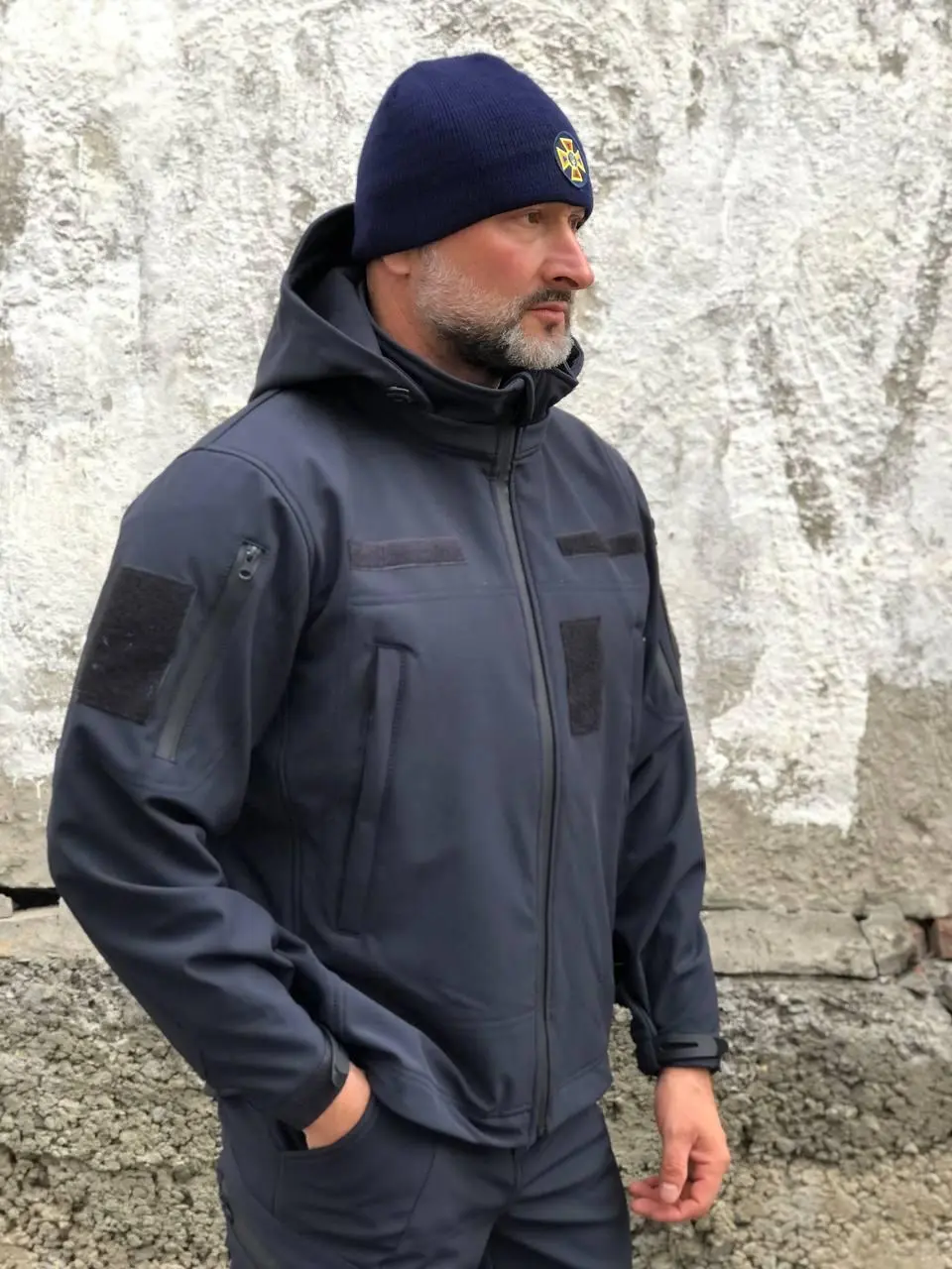 Куртка тактична синя Soft-Shell ДСНС демісезон
