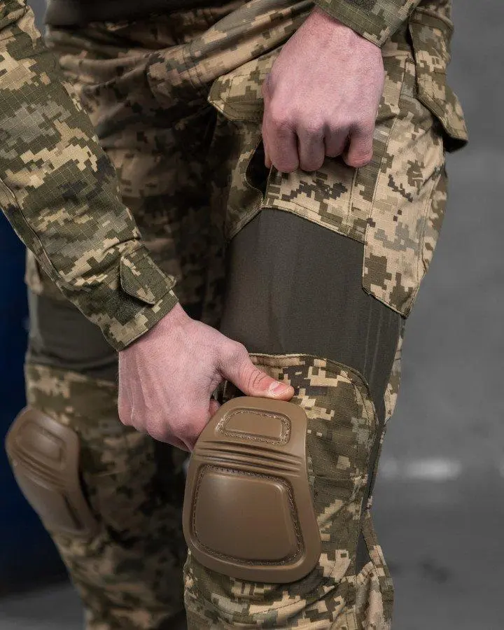 Костюм тактичний убакс + штани з наколінниками піксель ріпстоп