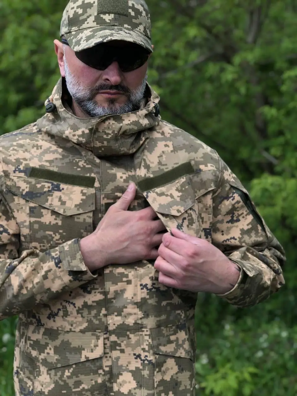 Парка тактична піксель ріпстоп літня
