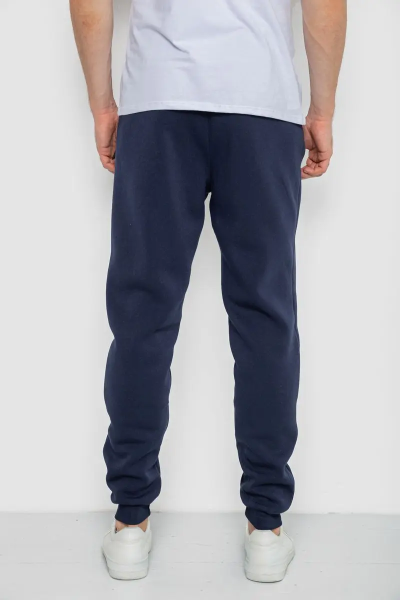 Спорт чоловічі штани на флісі, колір темно-синій, 244R41309