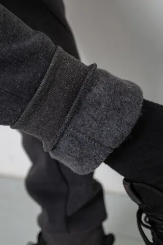 Спортивні штани чоловічі на флісі, колір темно-сірий, 244R41299