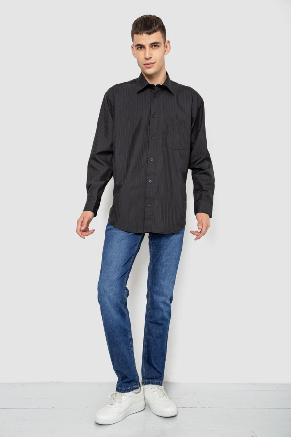 Сорочка чоловіча класична, колір чорний, 244R330