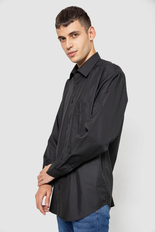 Сорочка чоловіча класична, колір чорний, 244R330