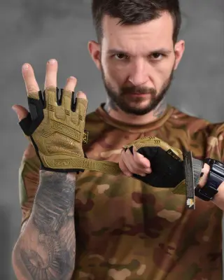 Рукавички тактичні безпалі Mechanix M-Pact Gloves Coyote