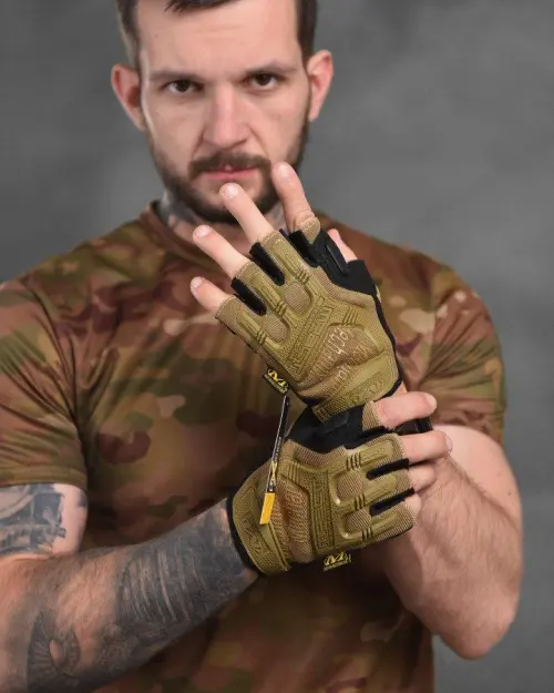 Рукавички тактичні безпалі Mechanix M-Pact Gloves Coyote
