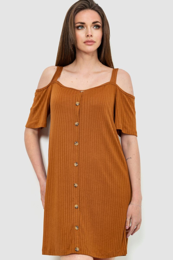 Плаття, колір коричневий, 244R269