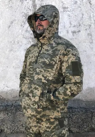 Тактична військова куртка Анорак піксель
