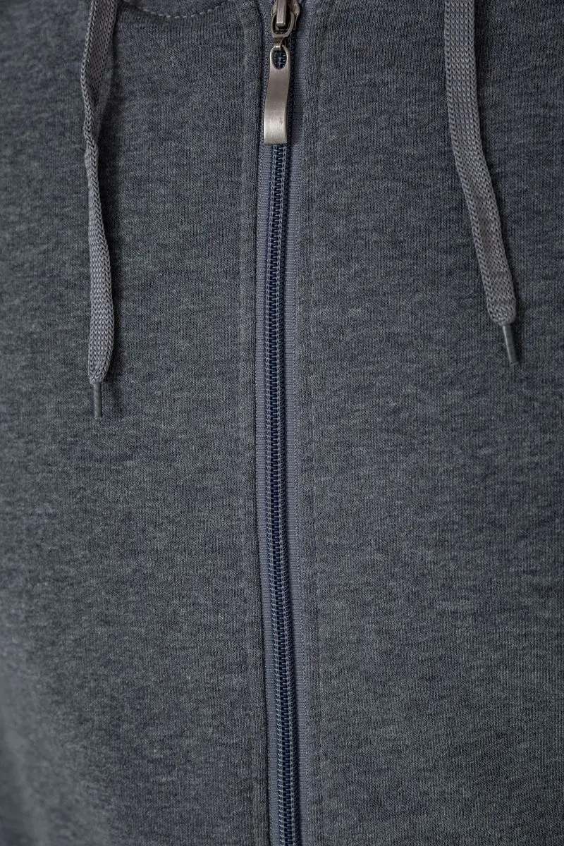 Кофта чоловіча на флісі з капюшоном, колір сірий, 244R2493