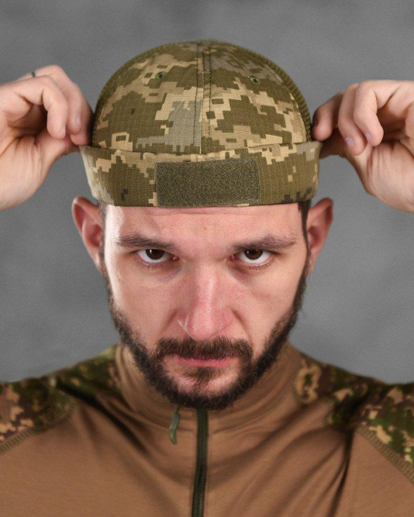 Феска підшоломник тактичний піксель з сіткою