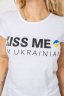Футболка жіноча з патріотичним принтом, колір білий, 244R2213-1 - Фото 5