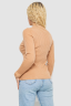 Кофта жіноча однотонна 244R2031-2, колір Бежевий - Фото 4