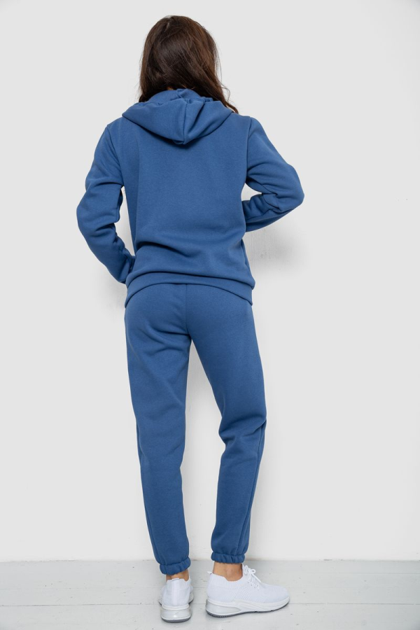 Спортивний костюм жіночий на флісі, колір джинс, 244R1555