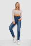 Джинси жіночі Mom-fit стрейч, колір синій, 244R1143 - Фото 2