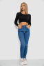 Джинси жіночі Mom-fit стрейч, колір синій, 244R1134 - Фото 2