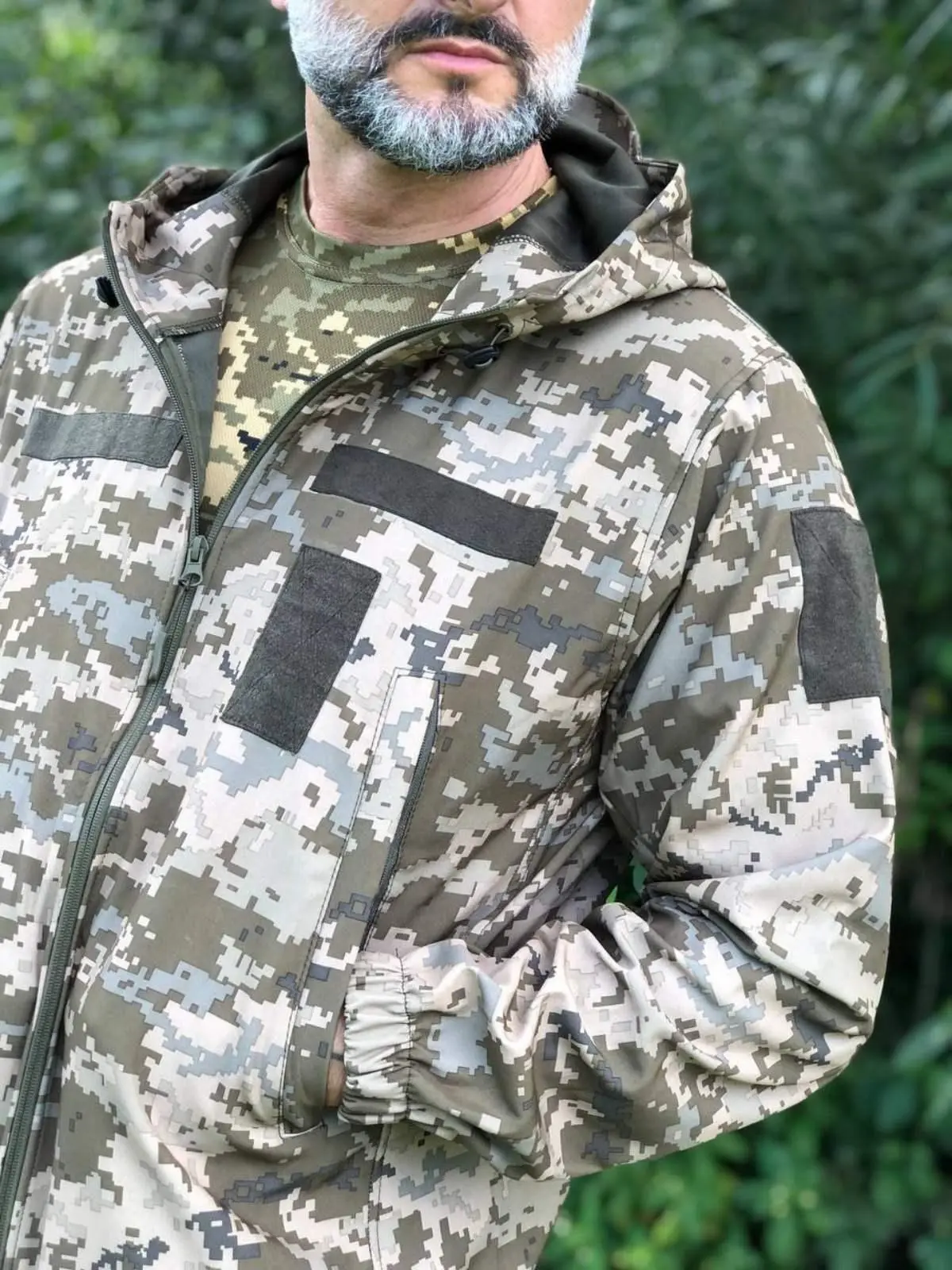 Вітровка тактична піксель з капюшоном дюспа