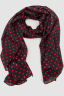 Шарф жіночий в горох, колір чорно-червоний, 244R011 - Photo 2