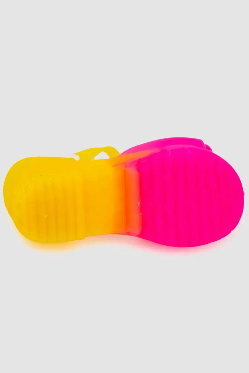 Босоніжки дитячі, колір рожево-жовтий, 243ROG005