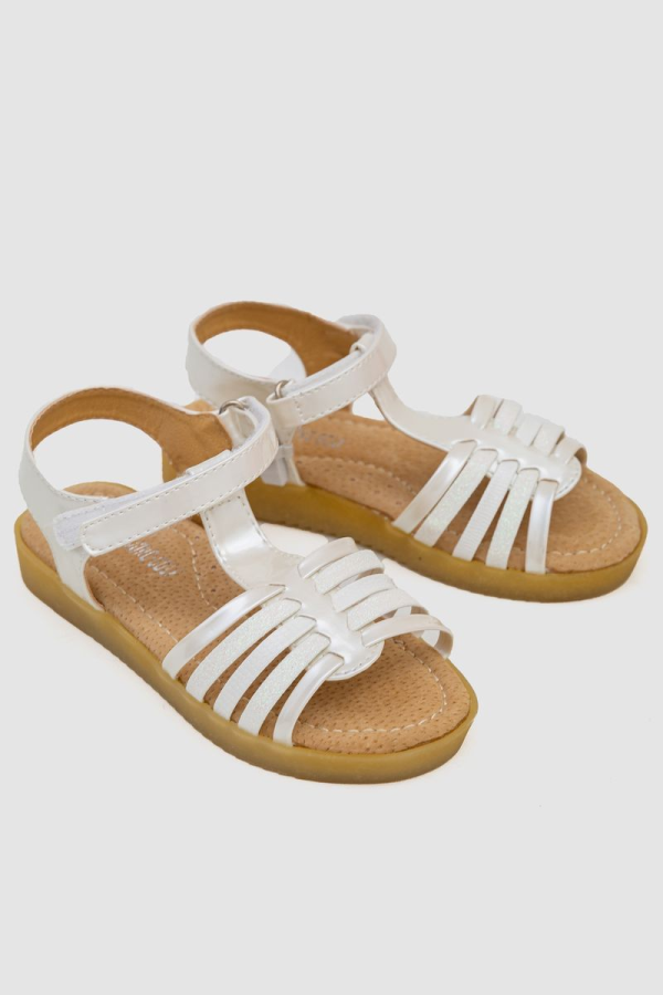 Босоніжки дитячі, колір молочний, 243RC9666-1
