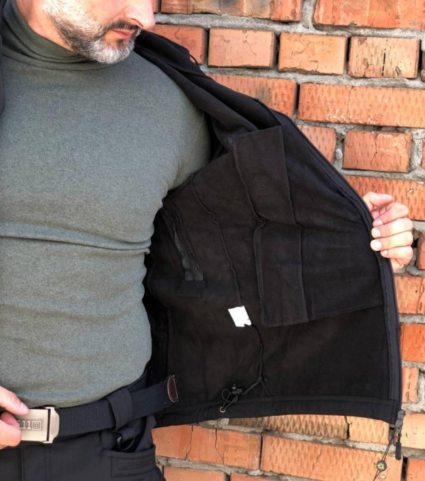 Куртка тактична Soft Shell чорна ESDY