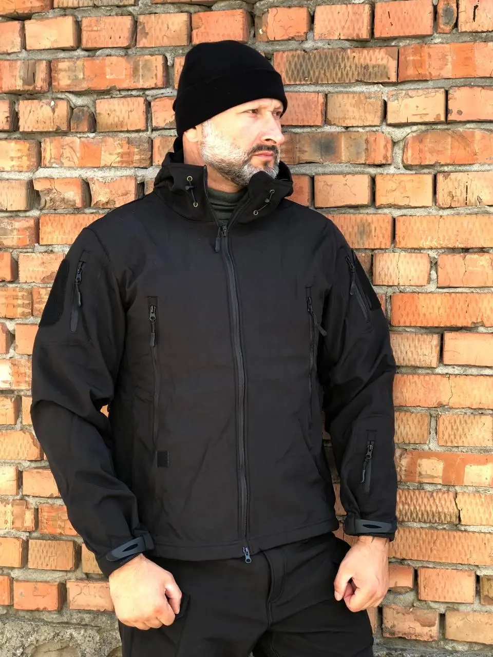 Куртка тактична Soft Shell чорна ESDY