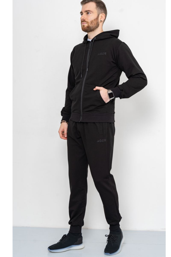 Спорт костюм чоловічий демісезонний, колір чорний, 241R175