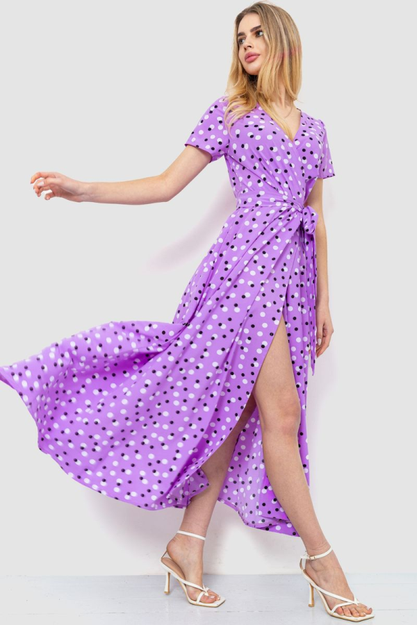 Сарафан у горох, колір бузковий, 241R159