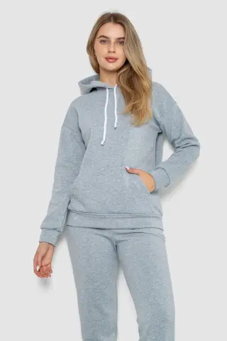 Спорт костюм жіночий на флісі, колір світло-сірий, 241R1530