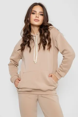 Спорт костюм жіночий на флісі, колір бежевий, 241R1530