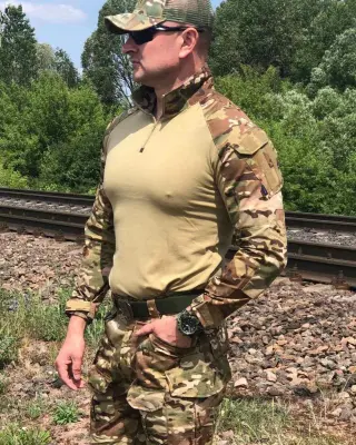 Костюм тактичний убакс + штани мультикам з місцями під наколінники