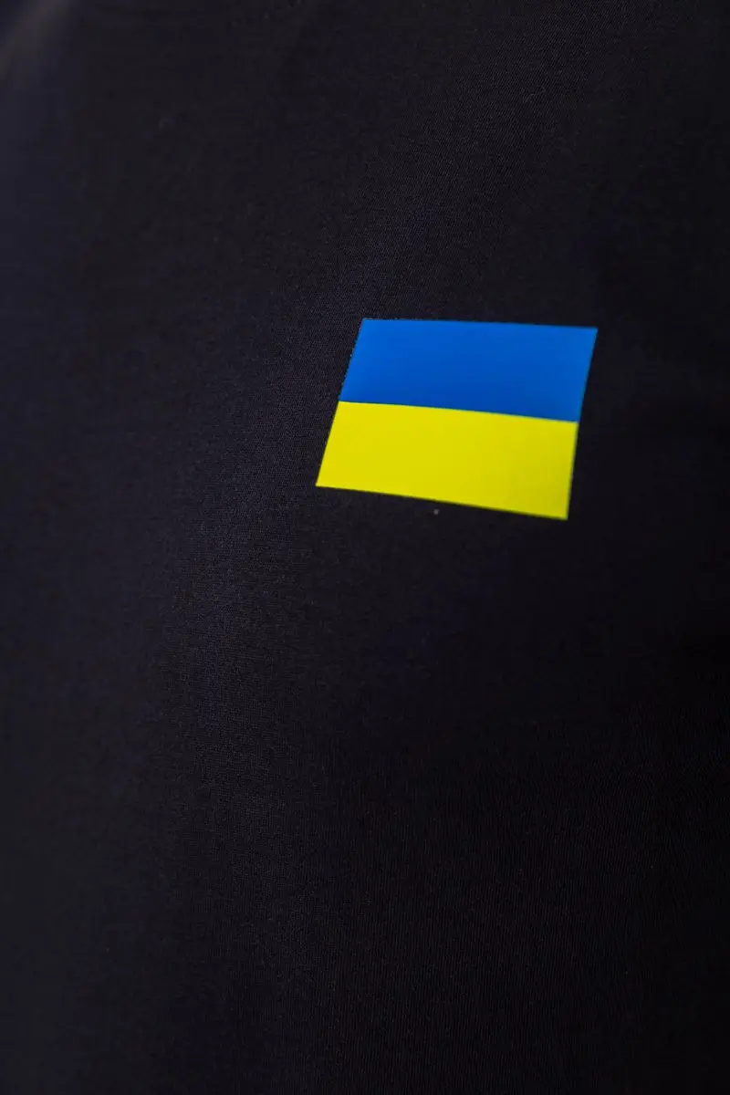 Футболка чоловіча патріотична, колір чорний, 226R040