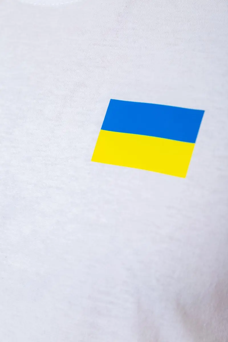 Футболка чоловіча патріотична, колір білий, 226R040