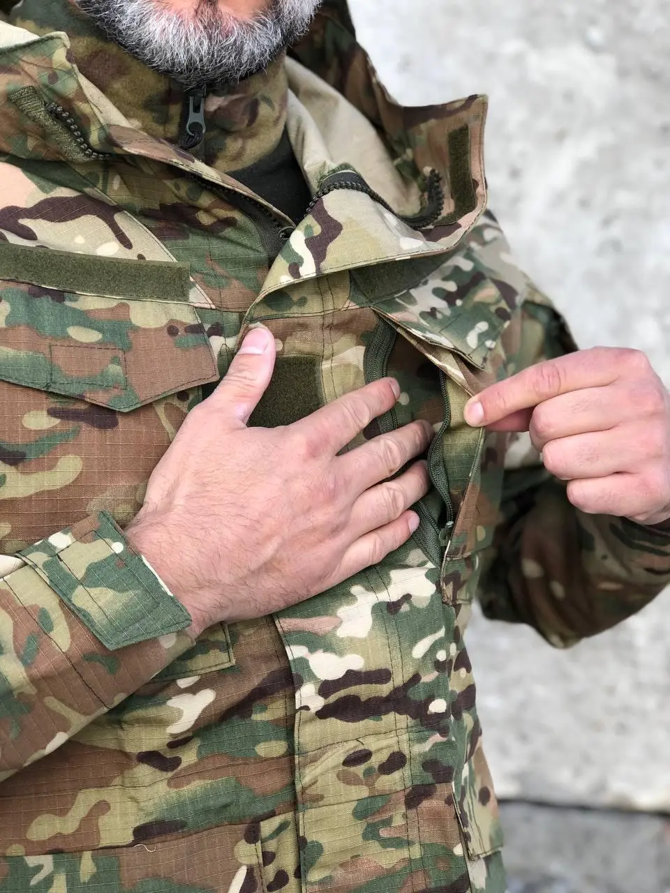 Парка тактична мультикам ріпстоп весняна