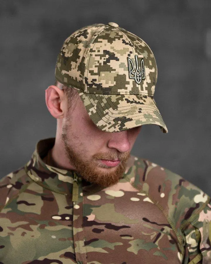 Бейсболка з тризубом піксель ріпстоп