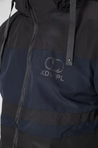 Куртка чоловіча демісезонна двостороння, колір чорно-синій, 214R23076