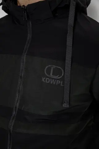 Куртка чоловіча демісезонна двостороння, колір чорно-зелений, 214R23076