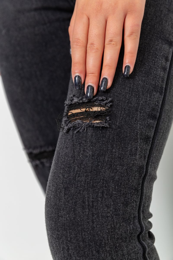 Джинси жіночі стрейч, колір темно-сірий, 214R1484