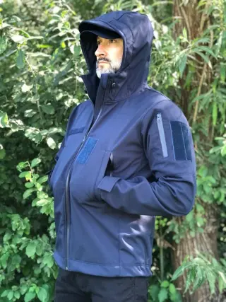 Тактична куртка Soft Shell синя ДСНС
