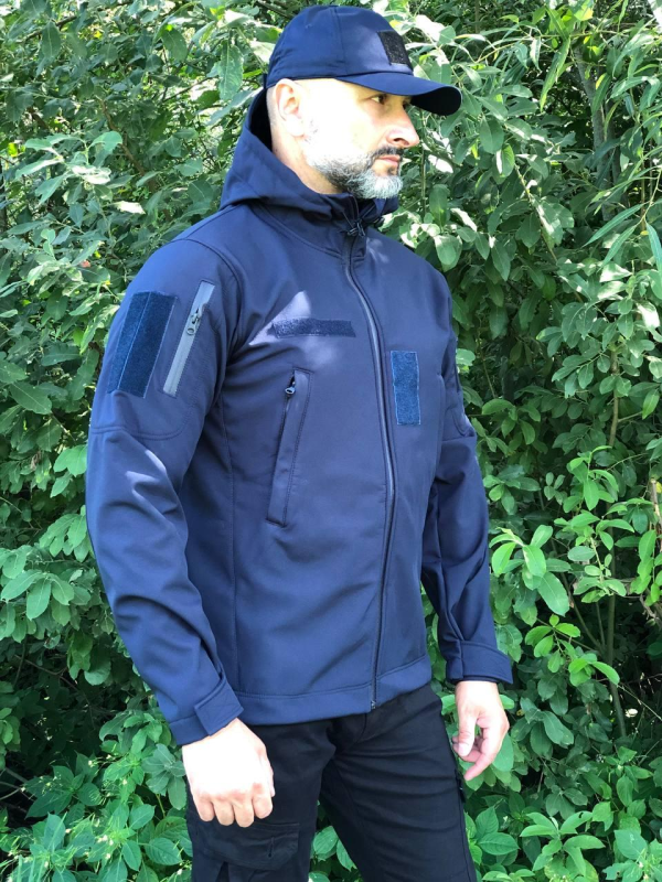 Тактична куртка Soft Shell синя ДСНС