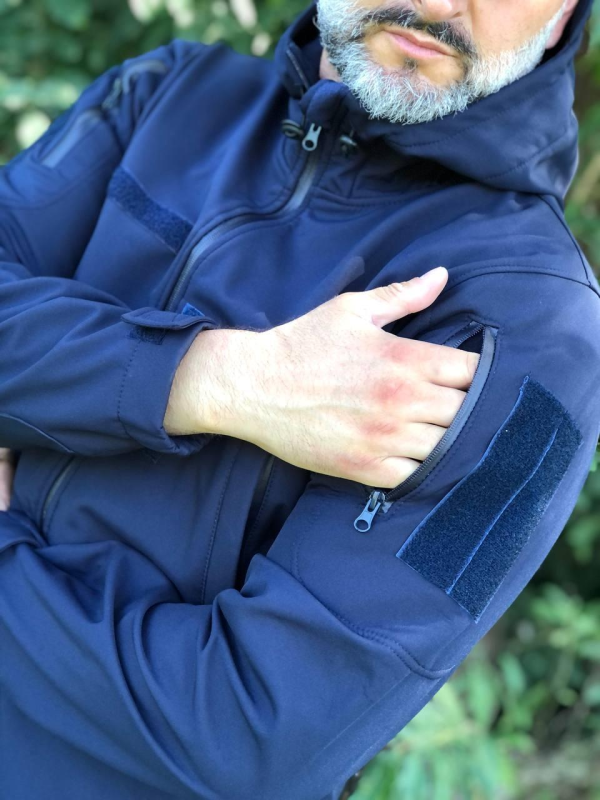 Тактична куртка Soft Shell синя ДСНС