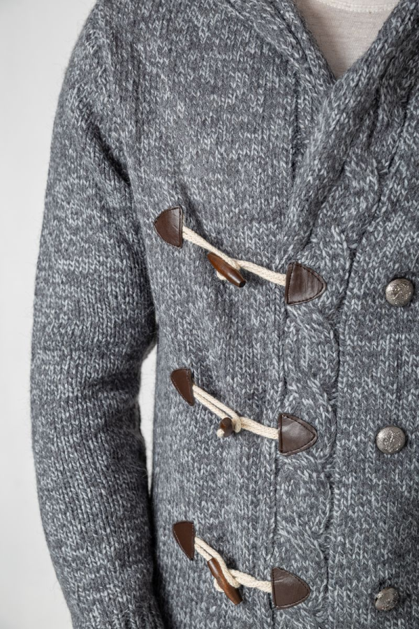 Кофта чоловіча на ґудзиках, колір сірий, 214R10640