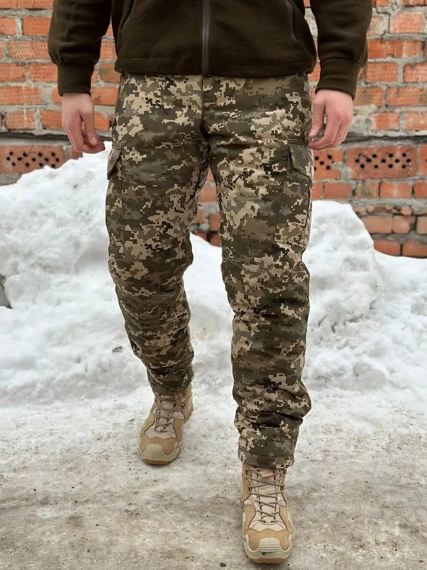 Чоловічі тактичні зимові штани піксель omni-heat