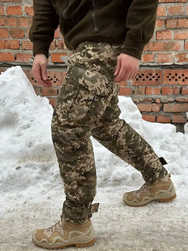 Чоловічі тактичні зимові штани піксель omni-heat - Фото 2