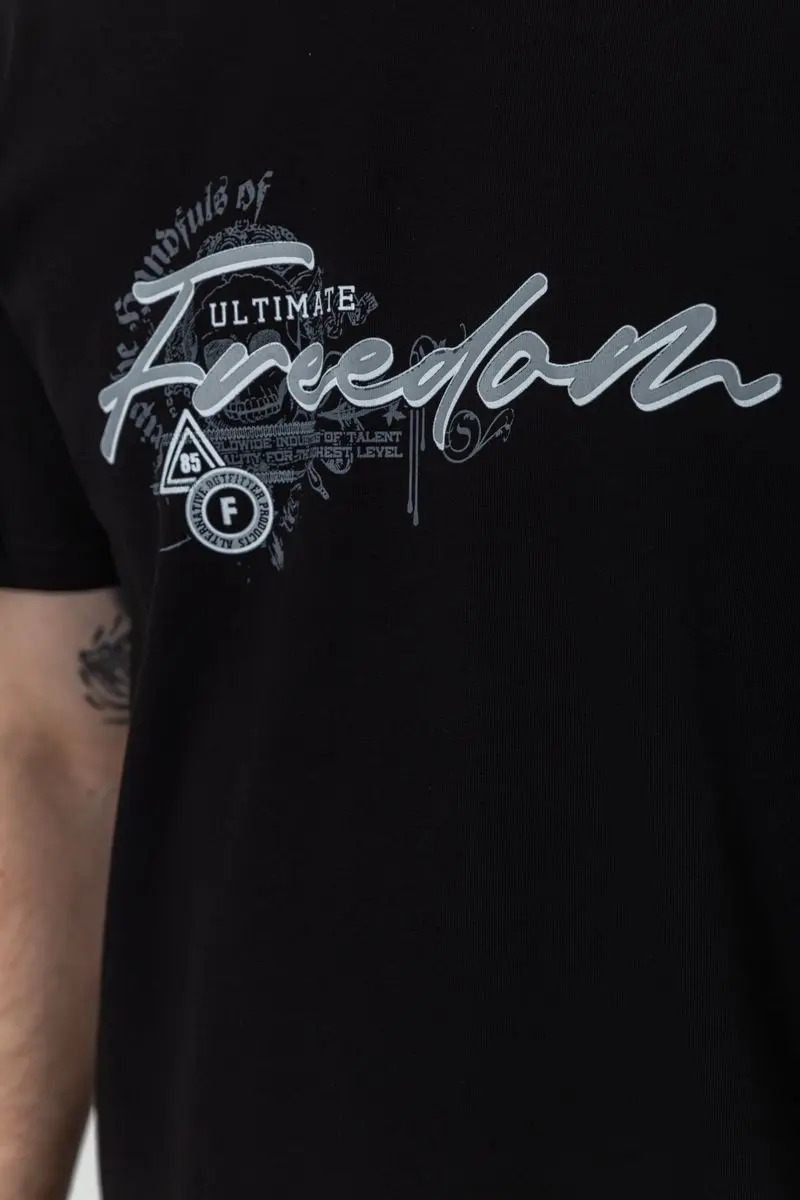 Футболка чоловіча батал, колір чорний, 208R019
