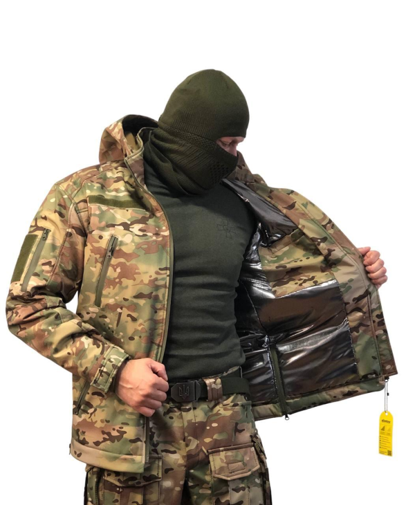Куртка зимова тактична мультикам slimtex / omni-heat.