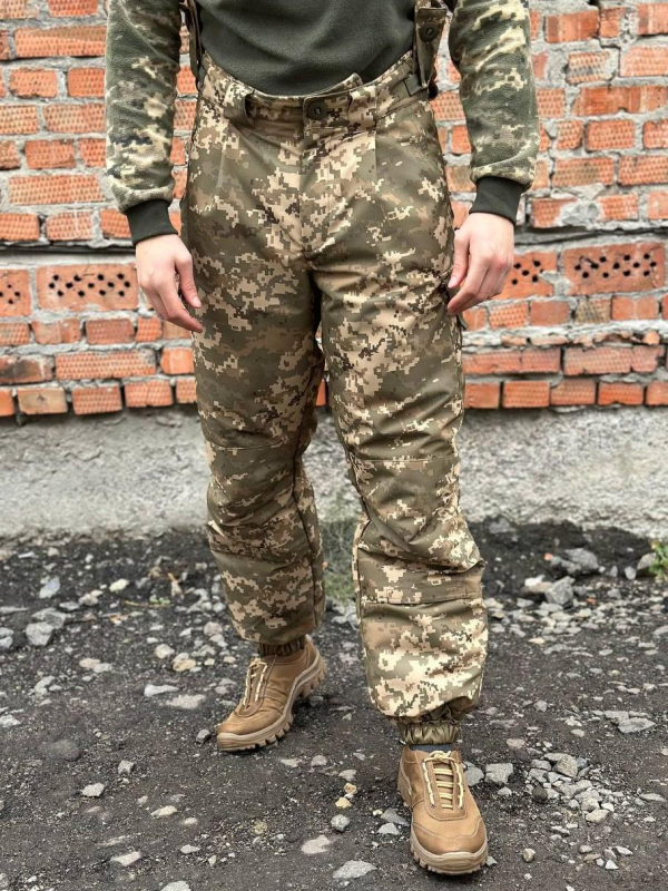 Штани тактичні зимові піксель на синтепоні до -25