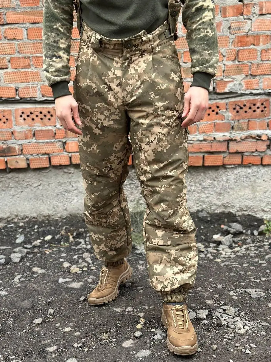 Штани тактичні зимові піксель на синтепоні до -25