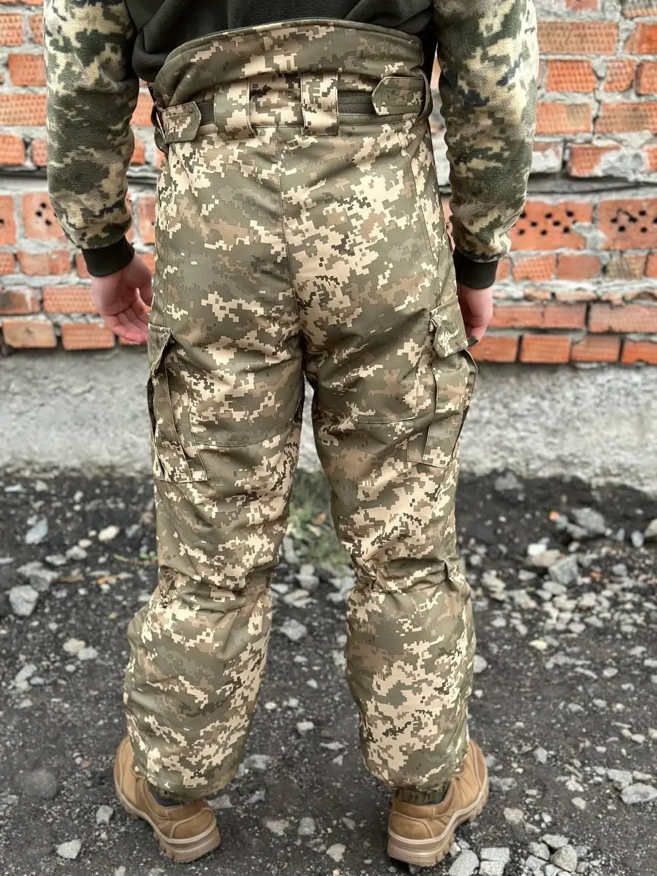 Штани тактичні зимові піксель на синтепоні до -25